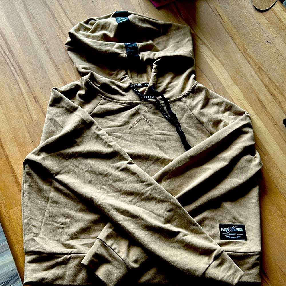 Flag Nor Fail lightweight crop hoodie
